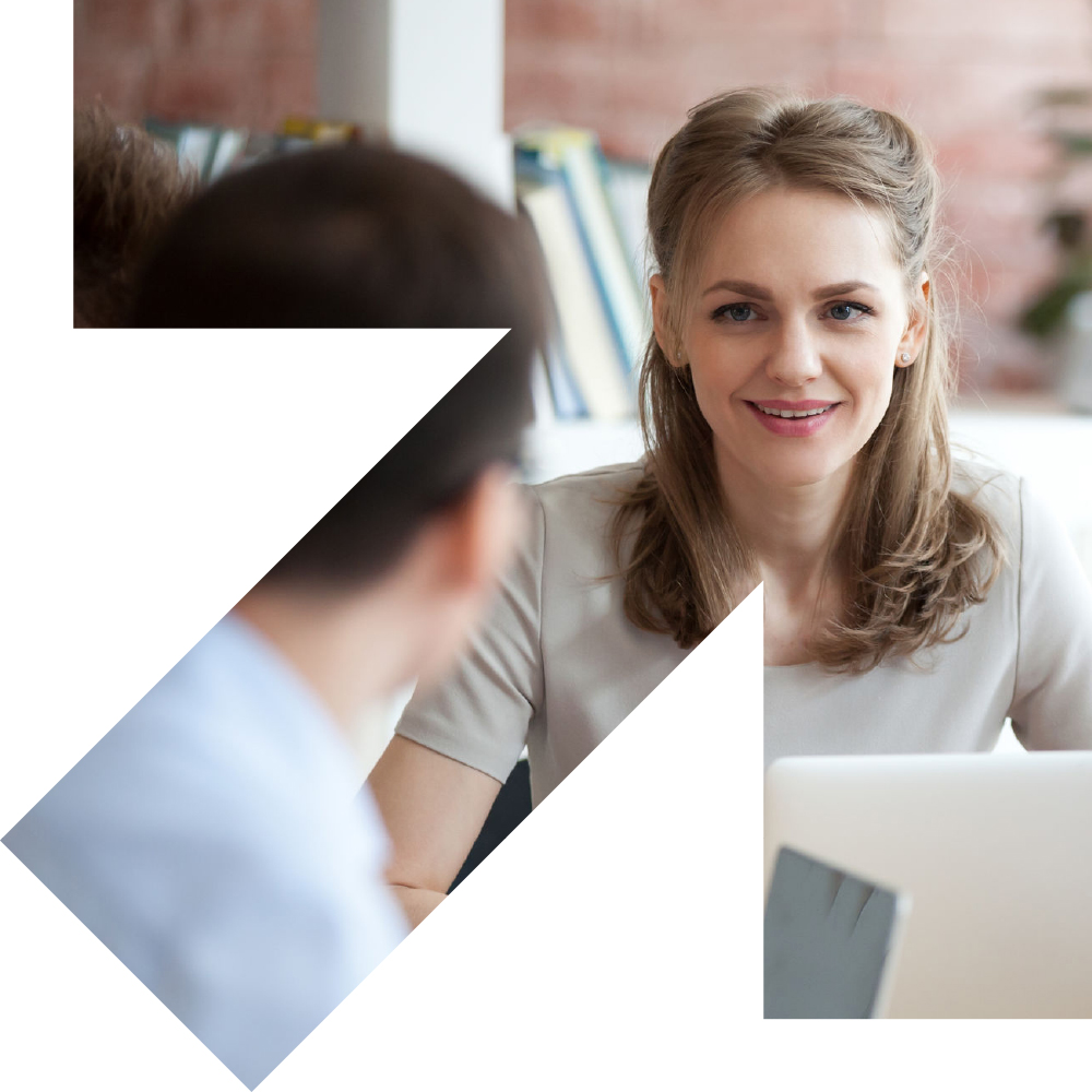Careers - female law student inset within arrow